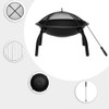 Outdoor Fire Pit Fireplace Portable Firepit Iron Brazier Wood Burning