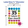 Avery Preprinted Removable Pricing Labels, 3/4 Inch Round Labels, Assorted