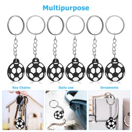 24 Pcs Key Chain Novelty Keychain Soccer Backpack Purses Soccer Keychain Party Favor Soccer Key Ring Soccer Keychain Sports Keychains Bag Sports Pendant Football Pvc Souvenir