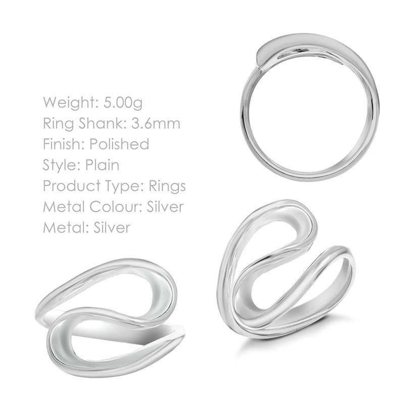 Tuscany Silver Sterling Silver Double Bow Ring, Silver, Easy to