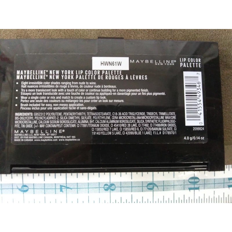 2 MAYBELLINE LIP COLOR PALETTE #01