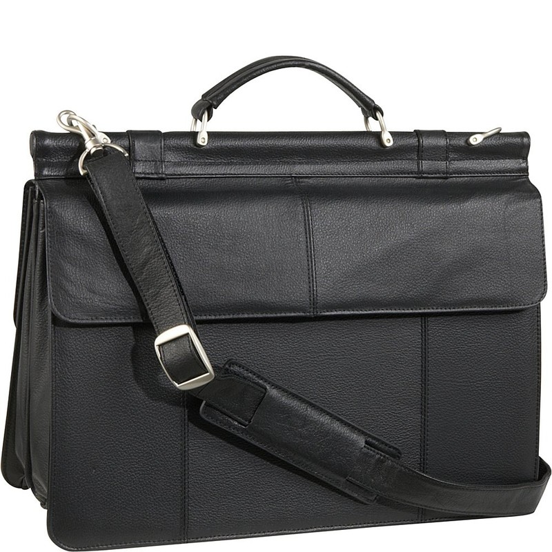 Black Leather Executive Briefcase (#42)