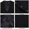 Hisdern Men's Formal Wedding Party Waistcoat, Plain Cotton Waistcoat -