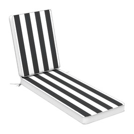 LVTXIII Outdoor Chaise Lounge Cushion, 72 x 21 x 3 Inch Patio Water-Repellent Lounge Chair Seat Cushions for Garden, Furniture, Home Decor, Cabana Black