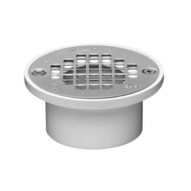 Oatey 2 in. or 3 in. PVC General Purpose Drain with 4 in. Stainless Steel Screw-Tite Strainer