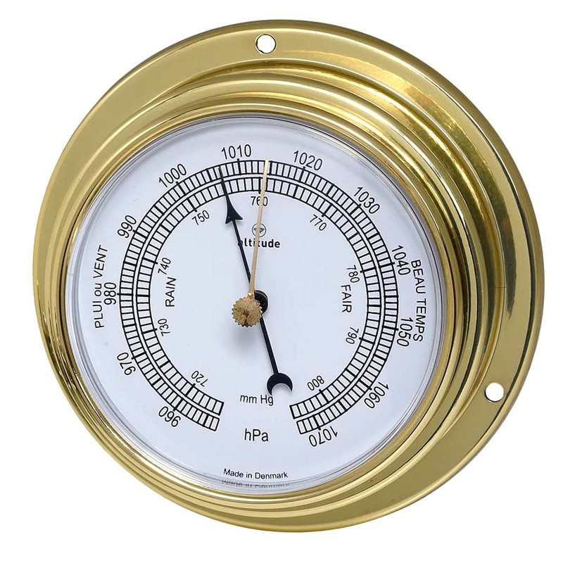 Delite 852b Altitude Ship Barometer Brass W x H 127mm
