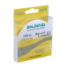 Balzer Iron Line 8-line Braided Fishing Line - Various Colours - Various Cord Sizes, yellow, 0,08 mm