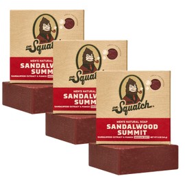 Dr. Squatch Dr. Squatch Natural Bar Soap for Men - Cold Process Soap with No Harsh Chemicals - Sandalwood Summit (5 oz, 3-Pack)