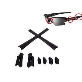 Galaxy Replacement lenses For Oakley Flak Jacket XLJ Polarized Black 100% UVAB (Black Rubber Kits)