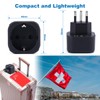 Europe to Switzerland/Liechtenstein Plug Adapter, EU Schuko Plug Fit to