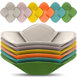Boao 6 Pack Microwave Bowl Cozy Holder Safe Insulated Bowl Cozies Multipurpose Hot Heat Proof Soup Plate Holder to Prevent Hand from Heat and Maintain Food Warm(Color 5,Classic Style)