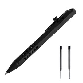 SMOOTHERPRO Titanium 6-Edge Bolt Action Pen for EDC Hexagonal Lightweight Design for Professional Writing and Everyday Use (SE402) Titanium Black