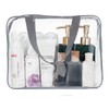 ROYBENS 3Pcs Crystal Clear PVC Travel Toiletry Bag Kit for