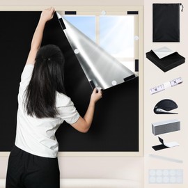 遮光シート 窓遮光シート 窓断熱シート DIY完全セット 紫外線遮断 UVカット 420dオックスフォード 窓ガラス 遮光断熱シート 日除けシート 目隠しシート 西日対策 窓 遮光 布 カーテン 防水 貼付簡単 浴室 風呂場 寝室 1M（幅148㎝）