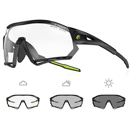 X-TIGER Cycling Glasses, Self-tinting Sunglasses Men Women TR90 Frame UV400 Protection Photochromatic Sports Sunglasses