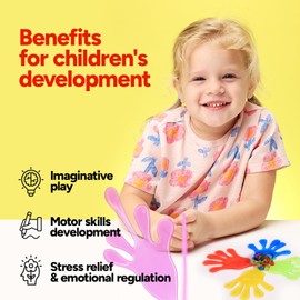 Entervending Sticky Hands for Kids - 20 Pcs Slappy Hands in Gift Box - Stretchy Toys - 7 Inch Sticky Hand - Sensory Toys - Party Favors for Kids - Easter Toys