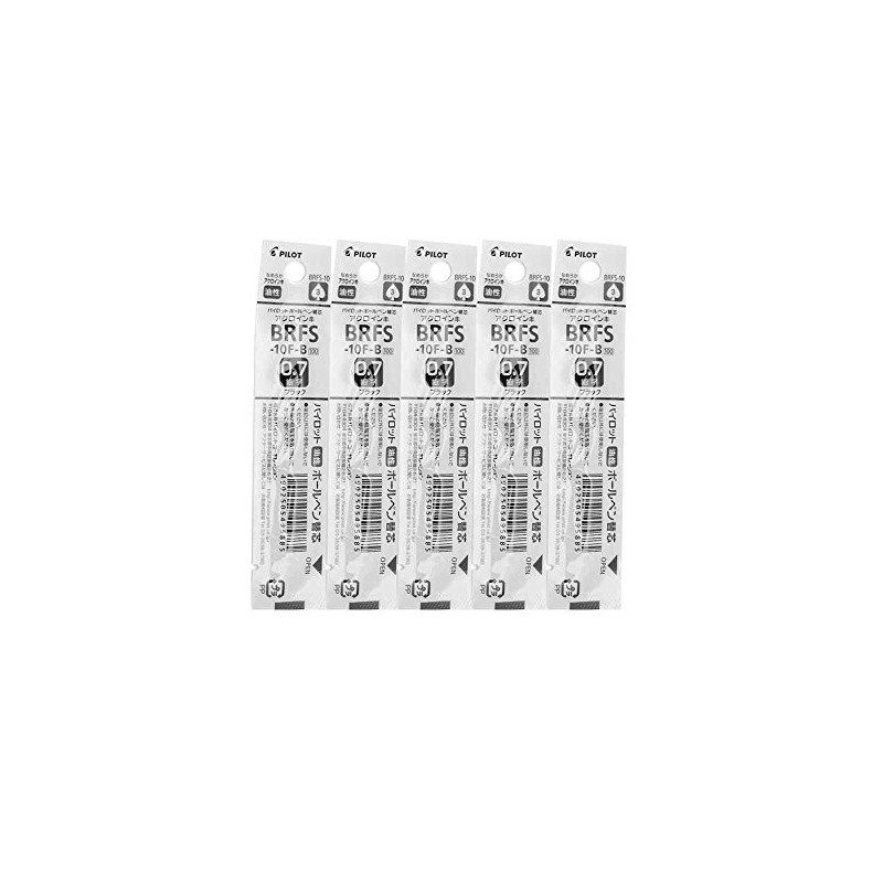Pilot Permanent Ballpoint Pen Refill BRFS-10F-B 0.7mm Black x 5