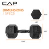 CAP Barbell 40 LB Coated Hex Dumbbell Weight with Black