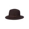 Scala Classico Men's Crushable Felt Safari Hat, Chocolate, Large