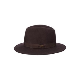 Scala Classico Men's Crushable Felt Safari Hat, Chocolate, Large