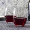 FAWLES Stemless Wine Glasses Set of 12, 15 Ounce Smooth