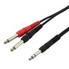SWAMP Stereo 1/4" to Dual Mono 1/4" Cable - TRS