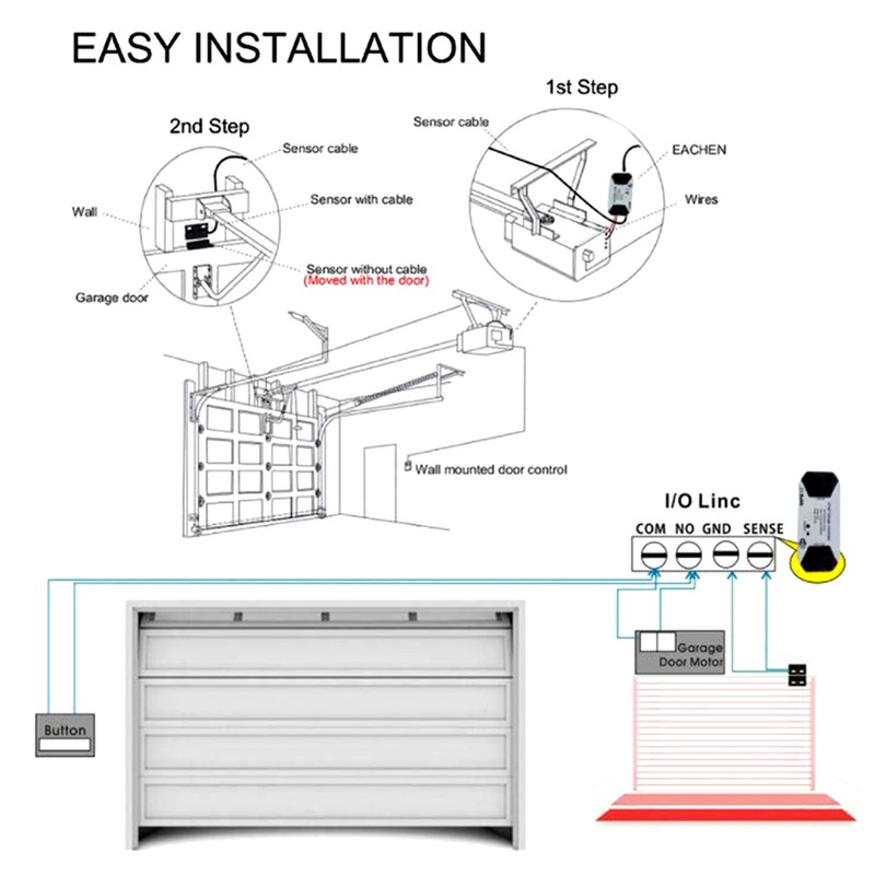 Smart Garage Controller 100‑240V ABS Smartphone App Control Wifi Smart