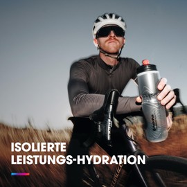 Hydrapak Polar Surge Insulated Bicycle Water Bottle - High Flow Squeeze Bottle for Cycling and Sports (Black, 20oz)