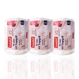 Profissimo Cosmetic Bin Liners with Carry Handle - 10 Litres - 225 Pieces (3 x 75) - Tear-Resistant & Liquid-Proof