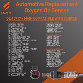 STZJAYE 1Pcs Oxygen O2 Sensor 15716 15717 15718 15719 ZZC318861, Automotive Replacement Upstream Downstream 02 Sensors Compatible with Ford F150 F250 F350 for Lincoln for Mazda for Mercury