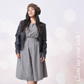 Knit Beanie Hats for Women & Men's Berets, 100% Cotton Crochet Cap Handmade French Beret for Summer & Winter, Navy