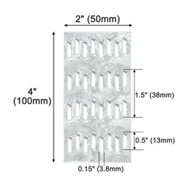 MOZCORN Truss Plates 2x4, 60 Pcs Pronged Mending Plate with Staggered Nail Teeth, Roof to Truss Wood Connectors, 20 Ga Thickness