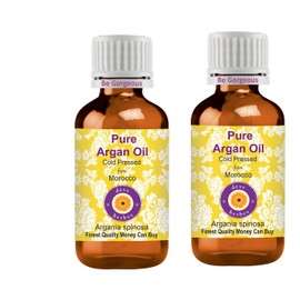 Deve Herbes Pure Argan Oil (Morrocan) (Argania spinosa) Cold Pressed (Pack of Two) 100ml X 2 (6.76 oz)