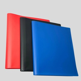 A4 Flexi Display Portfolio Book Folder with 80 Pockets, Plastic Sleeves Presentation Folders Document Project Folder for School and Offices (Black)