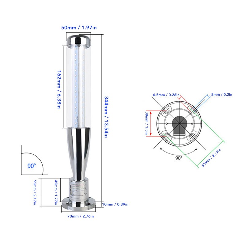 Industrial Tower Signal Light, 3-Layer Industrial Machines Warning Light with