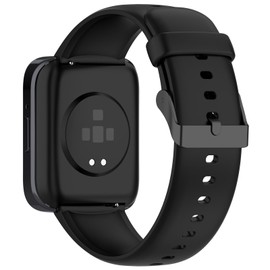 AWADUO Compatible with SKG V9/V9 Pro Replacement Band Silicone Wrist Strap Bracelet Soft And Durable with Quick Release Smartwatch Accessorie(Black)