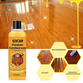 SIXCAR Natural Beeswax Wood Polish,Original Bees Wax Furniture Polish And Cleaner,Used to care for living rooms,kitchens,wood furniture floors (4PC)