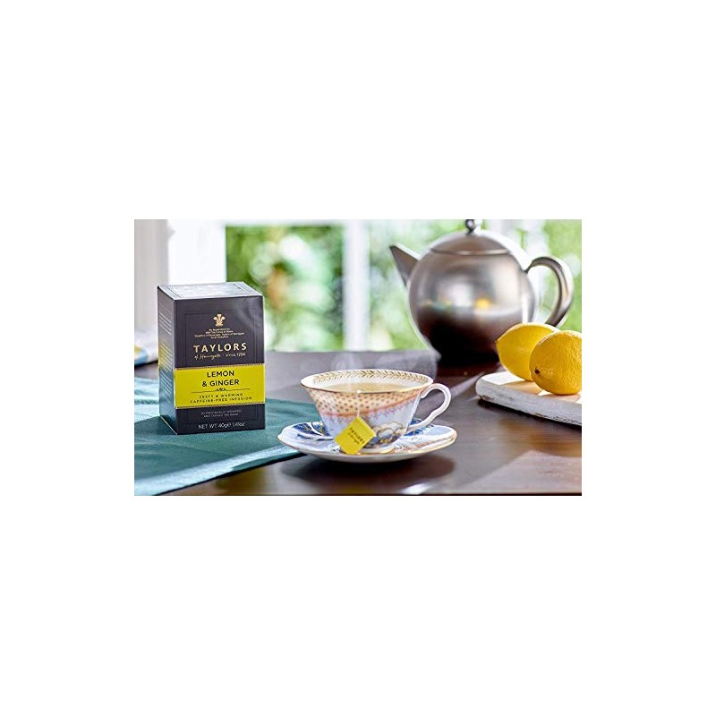 Taylors of Harrogate Lemon and Ginger Tea, 20 Teabags, Pack