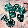 Galaxy Dice Set| Dark Green Mix Cyan Crystal DND Dice