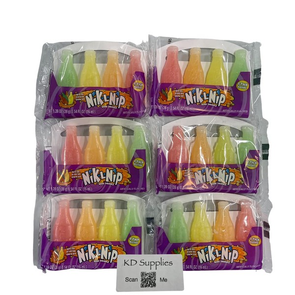 Nik L Nip Nik-L-Nip Wax Bottles Mini Drinks Candy (6)