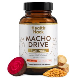 Macho Drive Maca Negra Roja Ginseng Zinc L-Arginina Cápsulas Health Hack                                                                              
