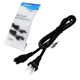 HQRP AC Power Cord Compatible with VIZIO E-Series E320-B2 E320B2 E320i-B0 E320iB0 E320i-B1 E320iB1 E320i-B2 E320iB2 E390-B0 E400i-B2 LED LCD HDTV Smart TV Mains Cable, Black