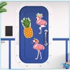 Cruise Door Magnets Decorations, 4PCS Upside Down Pineapple Flamingo Cruise