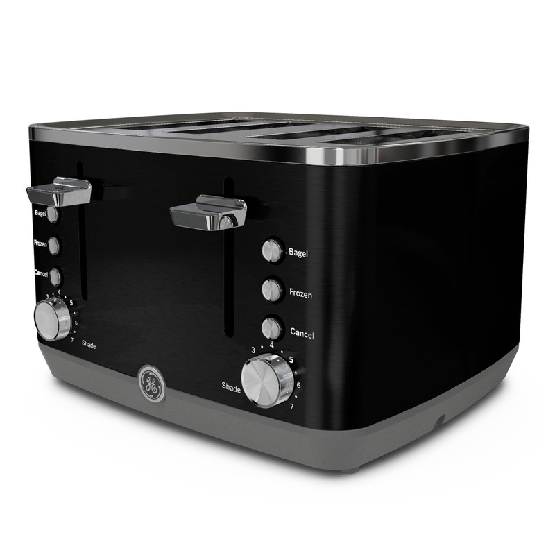 GE 4 Slice Toaster | Extra Wide Slots for Bagels,