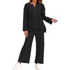 ROYLAMP Womens 2 Piece Outfits Fall Long Sleeve Button Crew