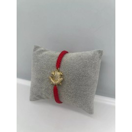 Animal Red String Cubic Zirconia Animal Frog Macrame Bracelet