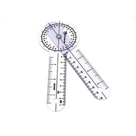 A2ZSCILAB Plastic 6" Goniometer 360 Degree ISOM Physical Therapy Angle Protractor Ruler