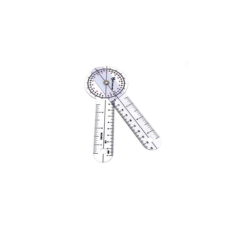 A2ZSCILAB Plastic 6" Goniometer 360 Degree ISOM Physical Therapy Angle