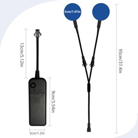 KYTAMYTE - Panel redondo de ojos LED azul de 1.97 pulgadas con 3 modos de luz, luces de neón alimentadas por pilas para cosplay, máscaras de Halloween, decoraciones de bricolaje, decoración de