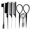 Kit Cepillos Y Peines Peinado Cabello Pinza Peluquera 8pzs